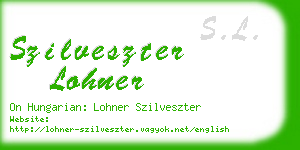 szilveszter lohner business card